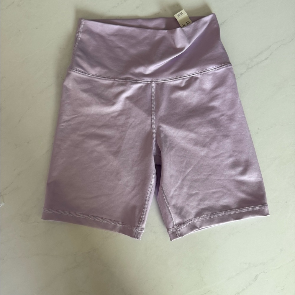 NWT Aerie Lavender Purple High Rise Biker Shorts